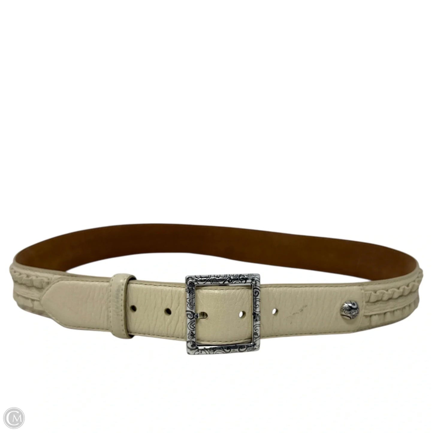 Ruffle Leather Belt By Brighton, Size: Large
