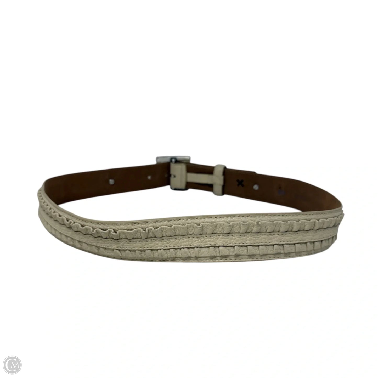 Ruffle Leather Belt By Brighton, Size: Large