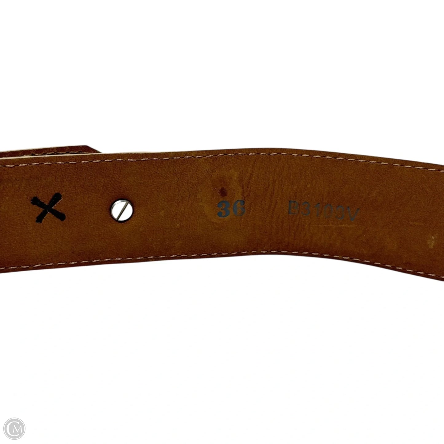 Ruffle Leather Belt By Brighton, Size: Large