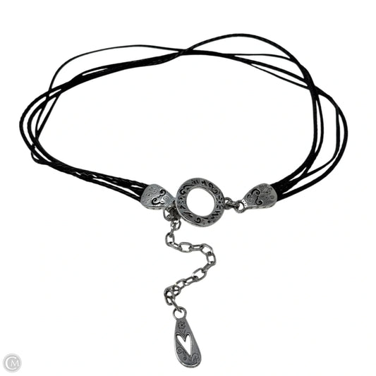 4-Strand Leather & Silver Plate Chain Belt By Brighton