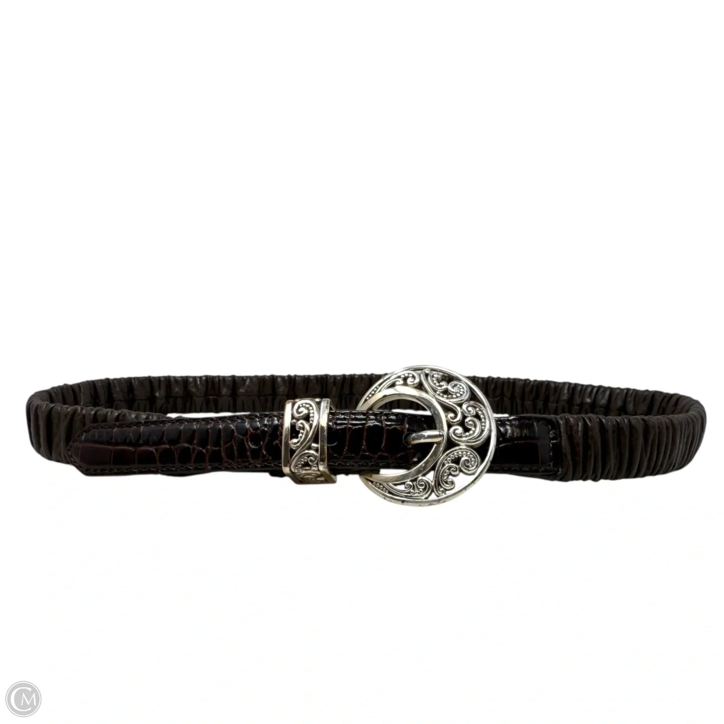 Leather Stretch Belt By Brighton, Size: Medium