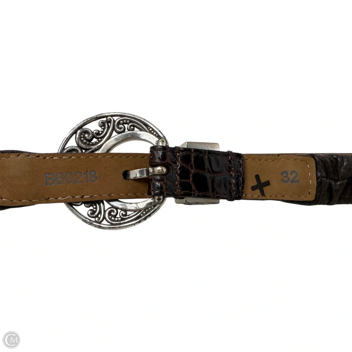 Leather Stretch Belt By Brighton, Size: Medium