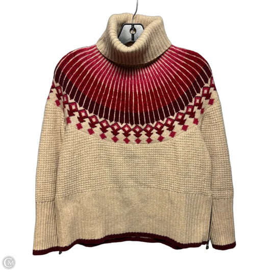 Sweater By L.l. Bean In Cream & Red, Size: Sp