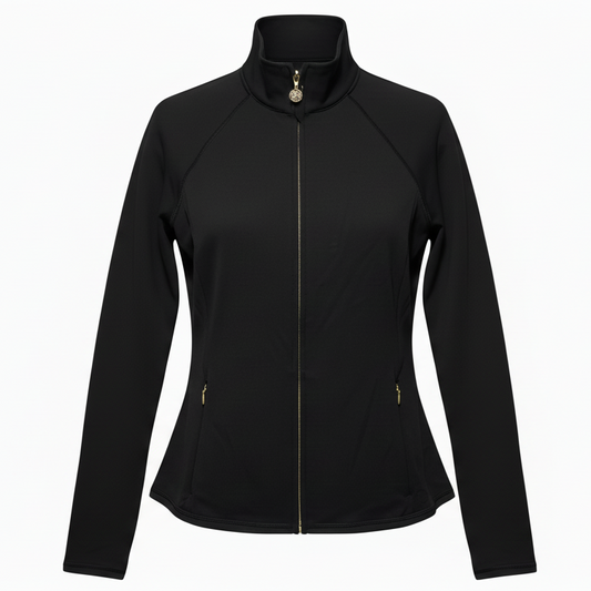 Tennison Full Zip Jacket Designer By Luxletic Lilly Pulitzer In Black, Size: M