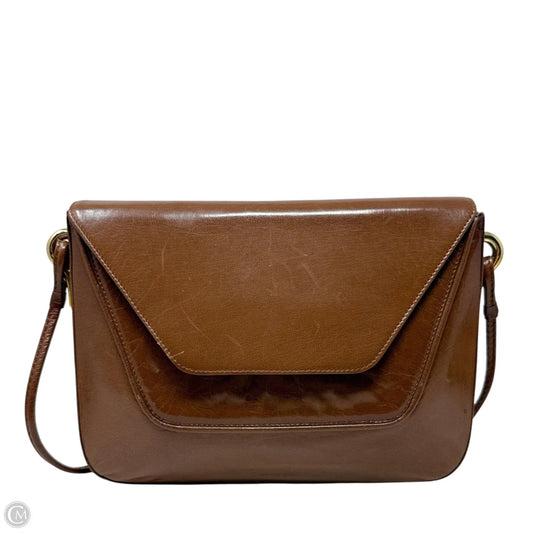 Vintage Italian Leather Flap Shoulder Bag By Salvatore Ferragamo Exclusively For Saks Fifth Avenue, Size: Medium