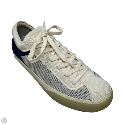 The Lace Up Sneakers By Rothys In Blue & Cream, Size: 7