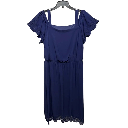 Cold Shoulder Midi Dress By Lane Bryant In Blue, Size: 18