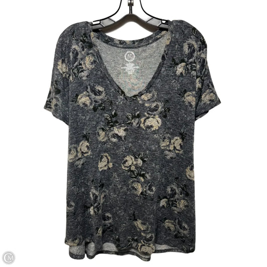 Top Short Sleeve By Maurices In Floral Print, Size: 2x