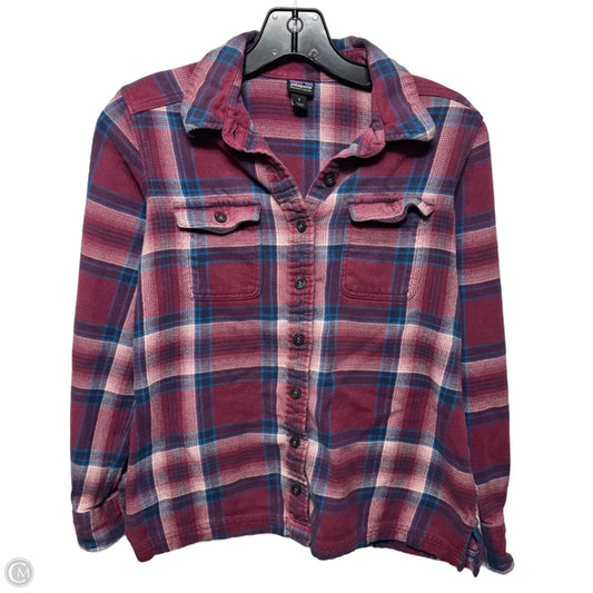 Top Long Sleeve By Patagonia In Plaid Pattern, Size: 2