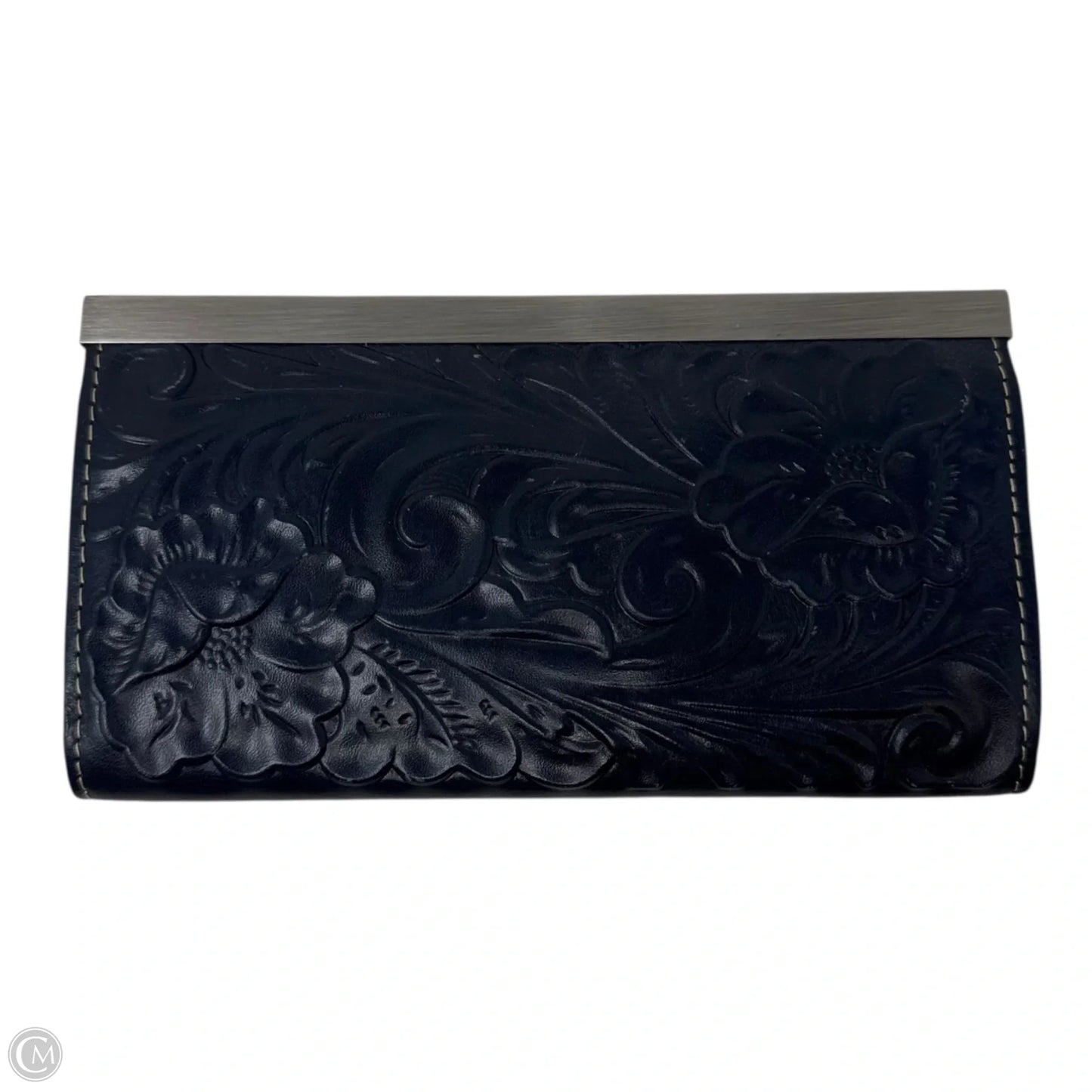 Cauchy Tooled Framed RFID Wallet Designer By Patricia Nash, Size: Medium