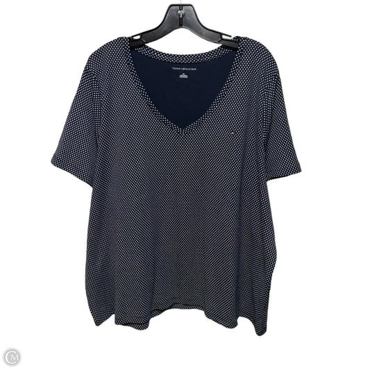 Top Short Sleeve By Tommy Hilfiger In Polkadot Pattern, Size: 3x