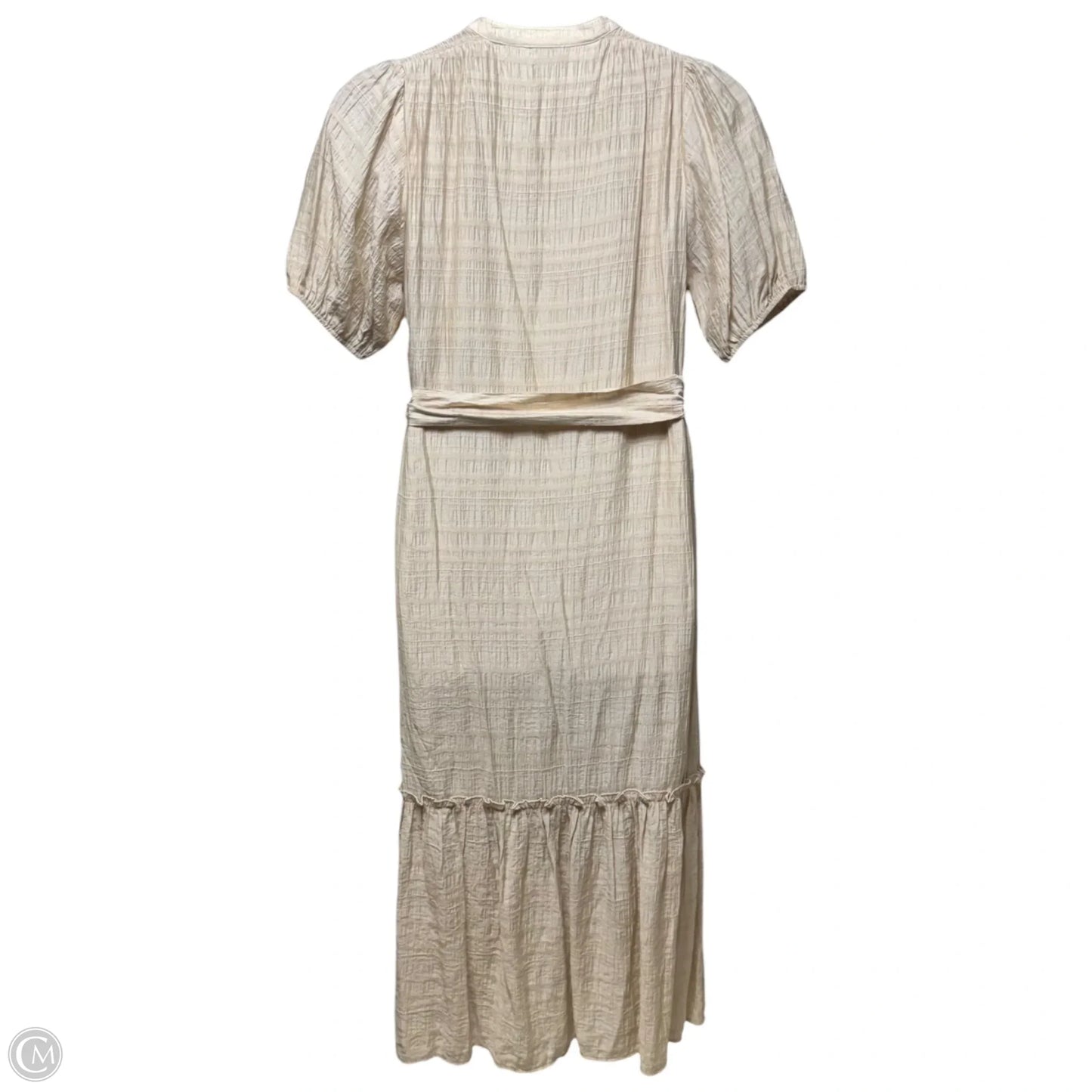Textured Maxi Shirtdress By Mila Mae In Cream, Size: M