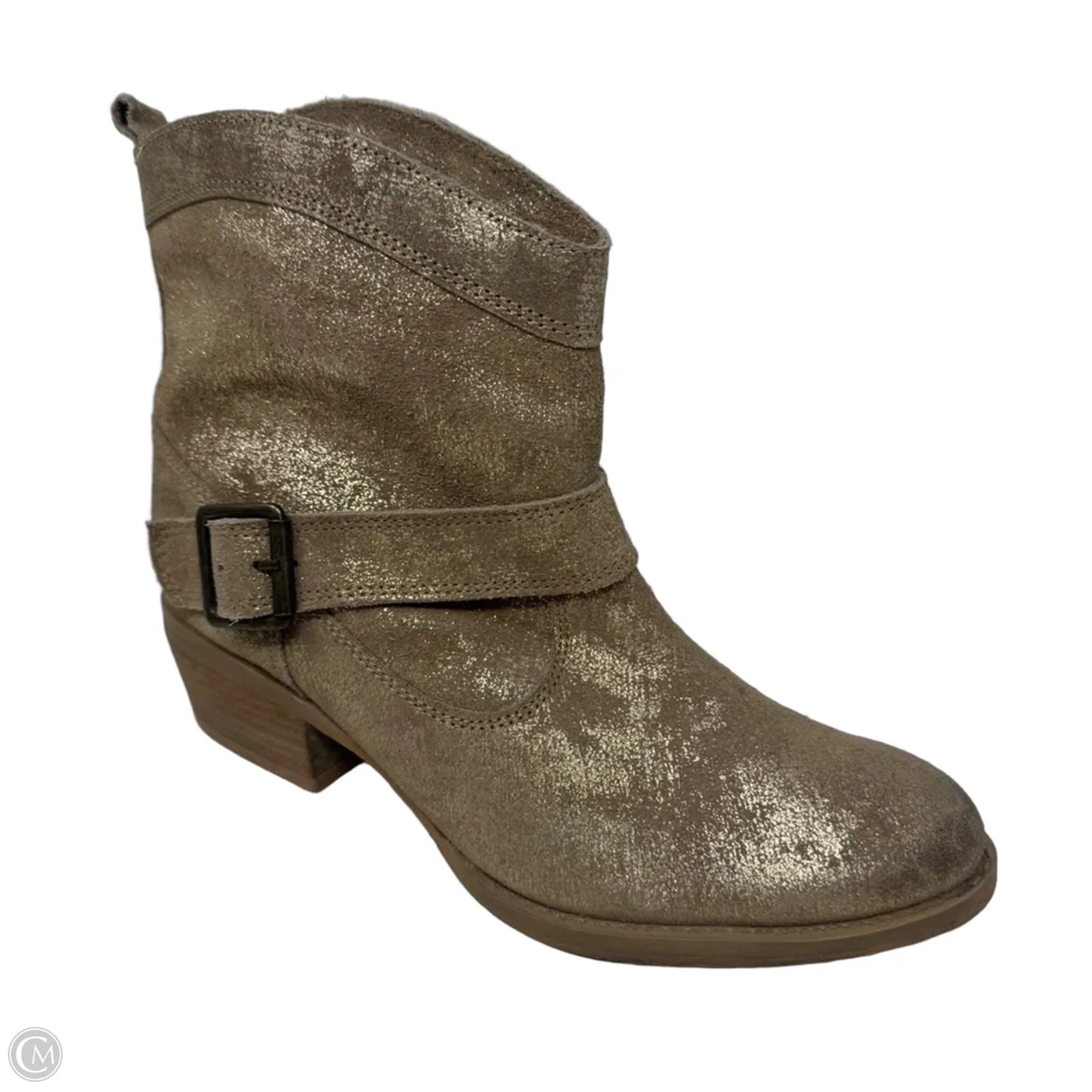 Metallic Boots Ankle By Naughty Monkey In Gold, Size: 8