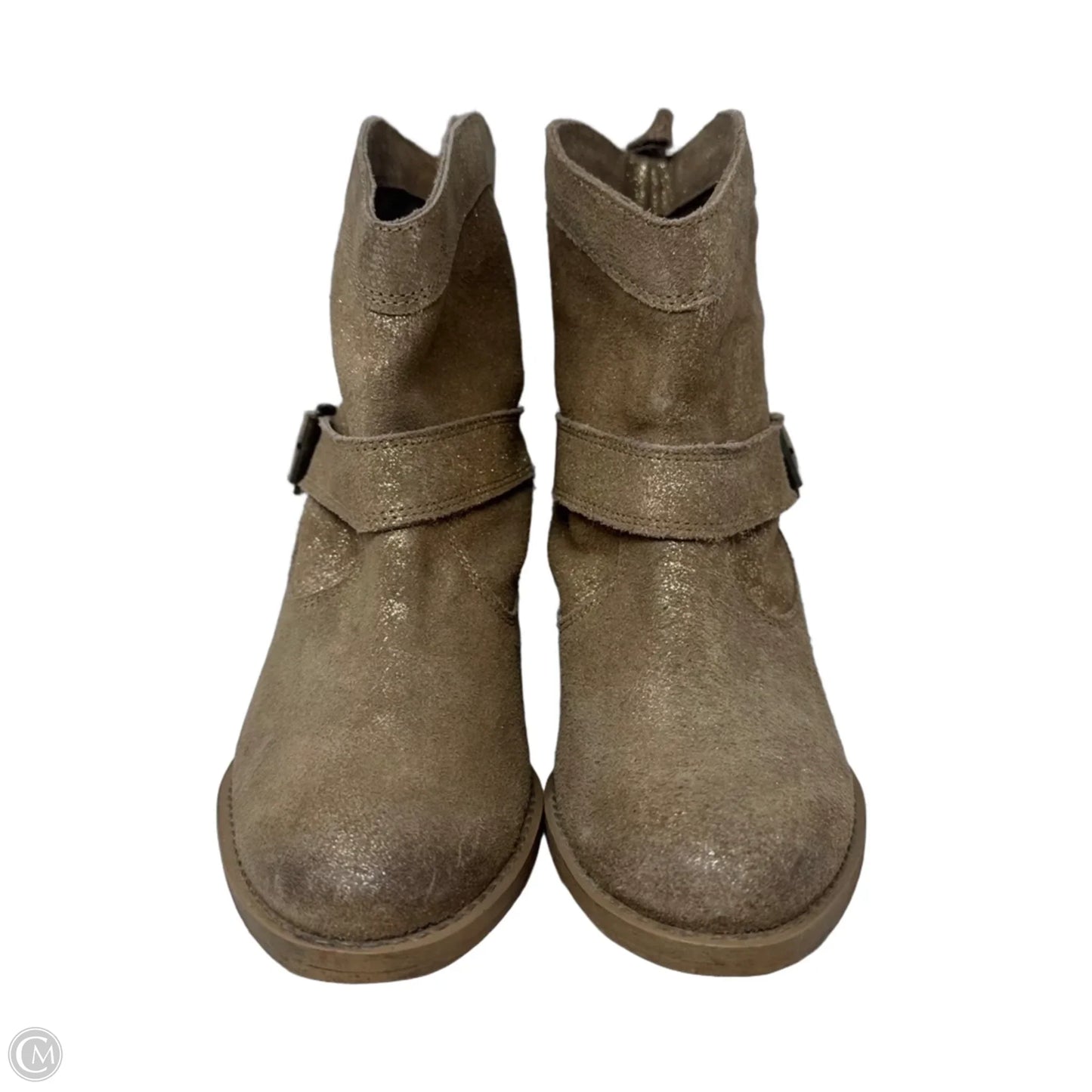 Metallic Boots Ankle By Naughty Monkey In Gold, Size: 8