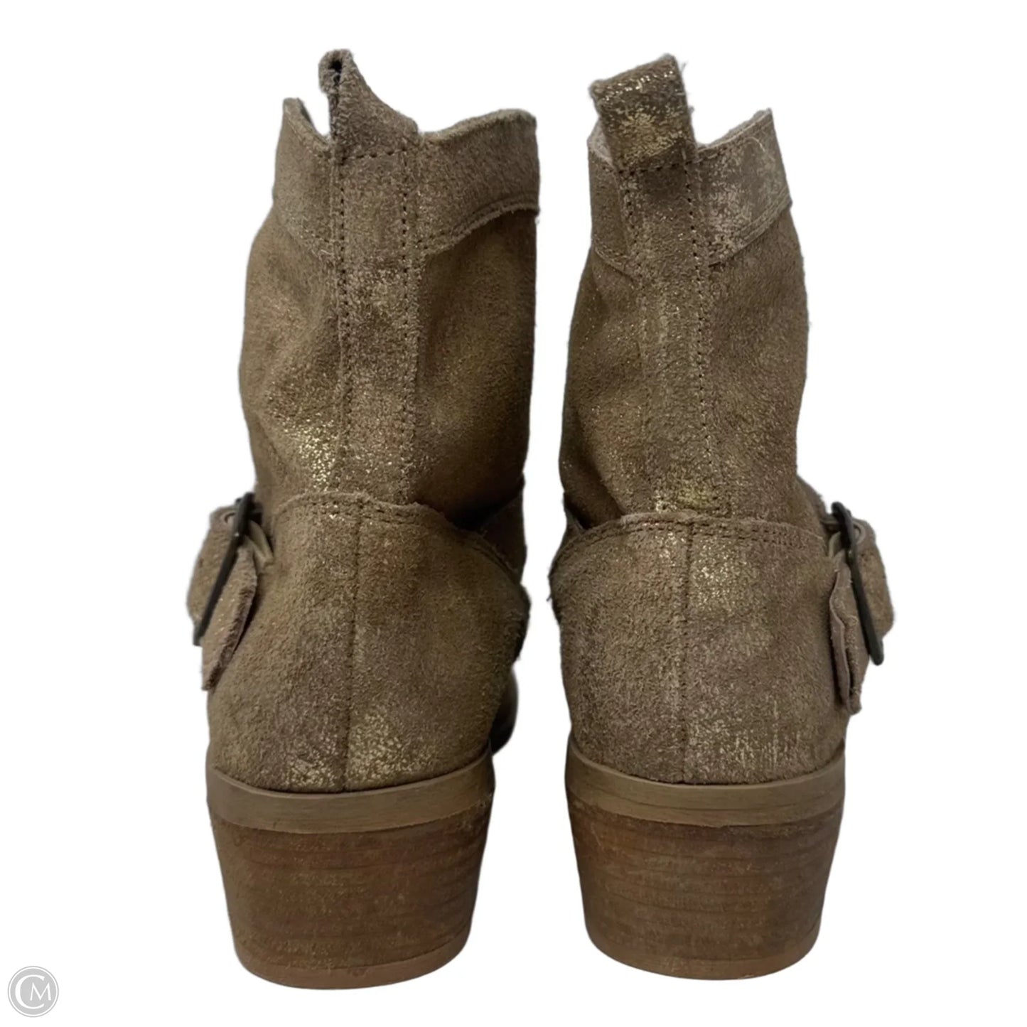 Metallic Boots Ankle By Naughty Monkey In Gold, Size: 8