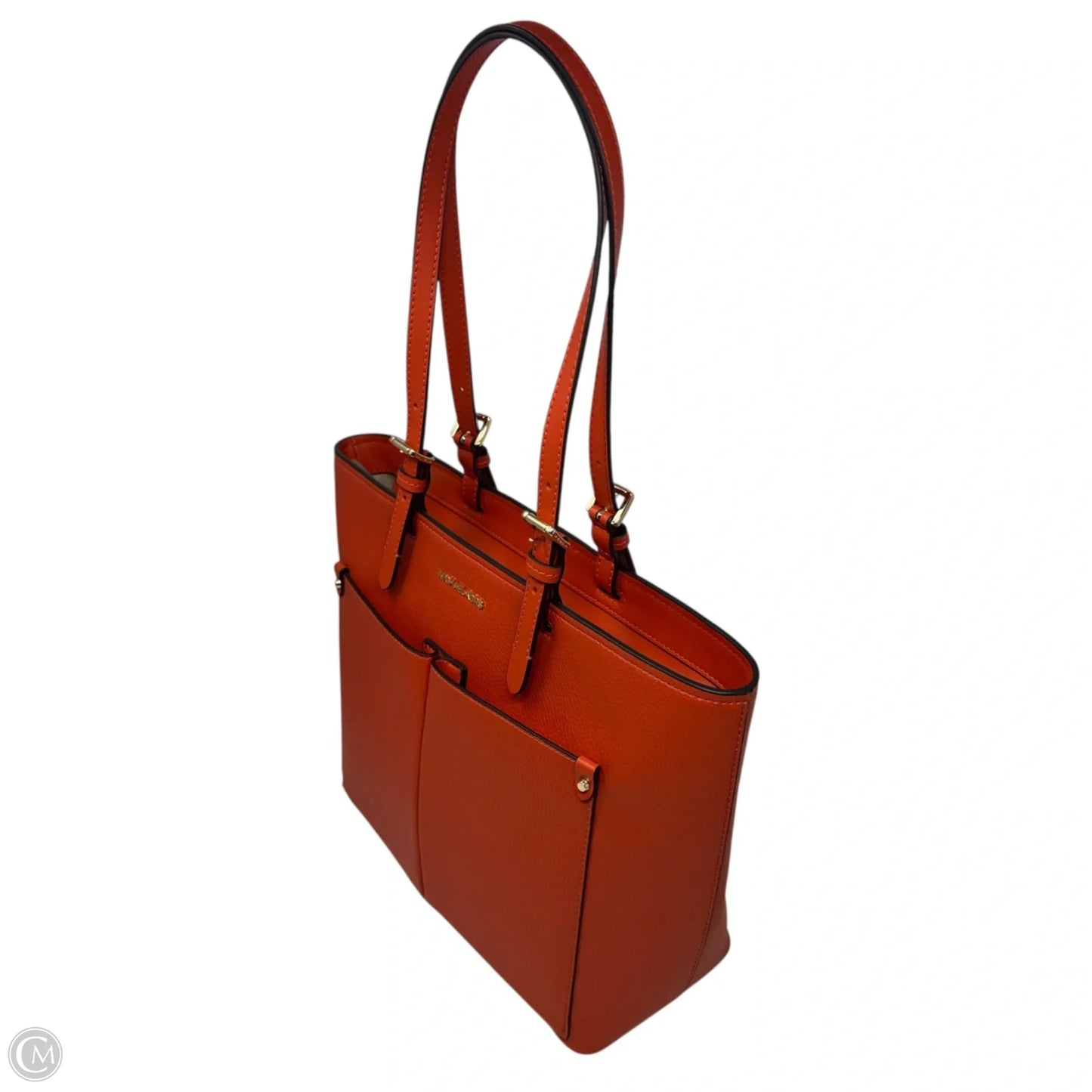 Jet Set Travel Double Pocket Tote Leather By Michael By Michael Kors, Size: Medium