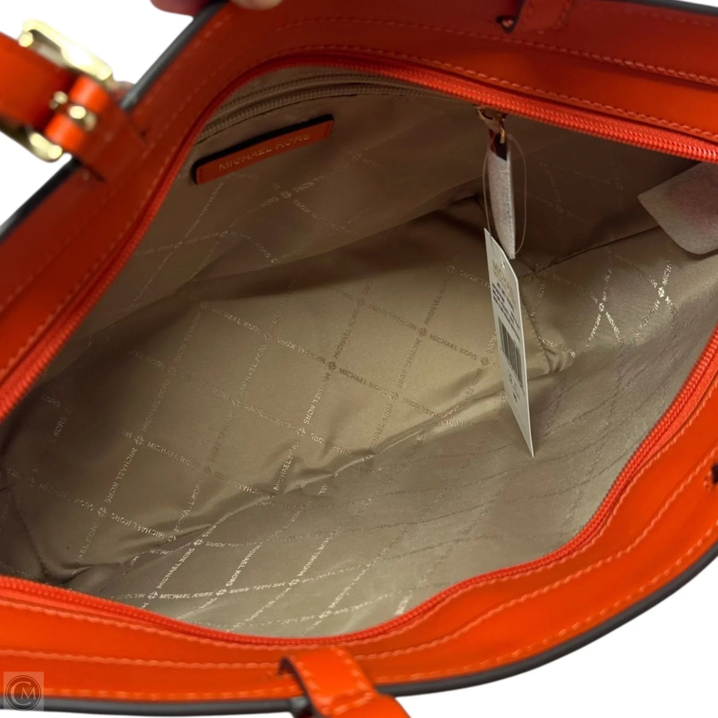 Jet Set Travel Double Pocket Tote Leather By Michael By Michael Kors, Size: Medium