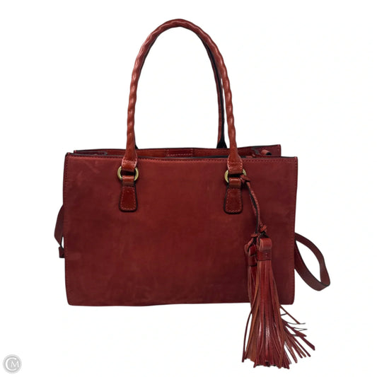 Primrose Suede Satchel Handbag Designer By Patricia Nash, Size: Medium