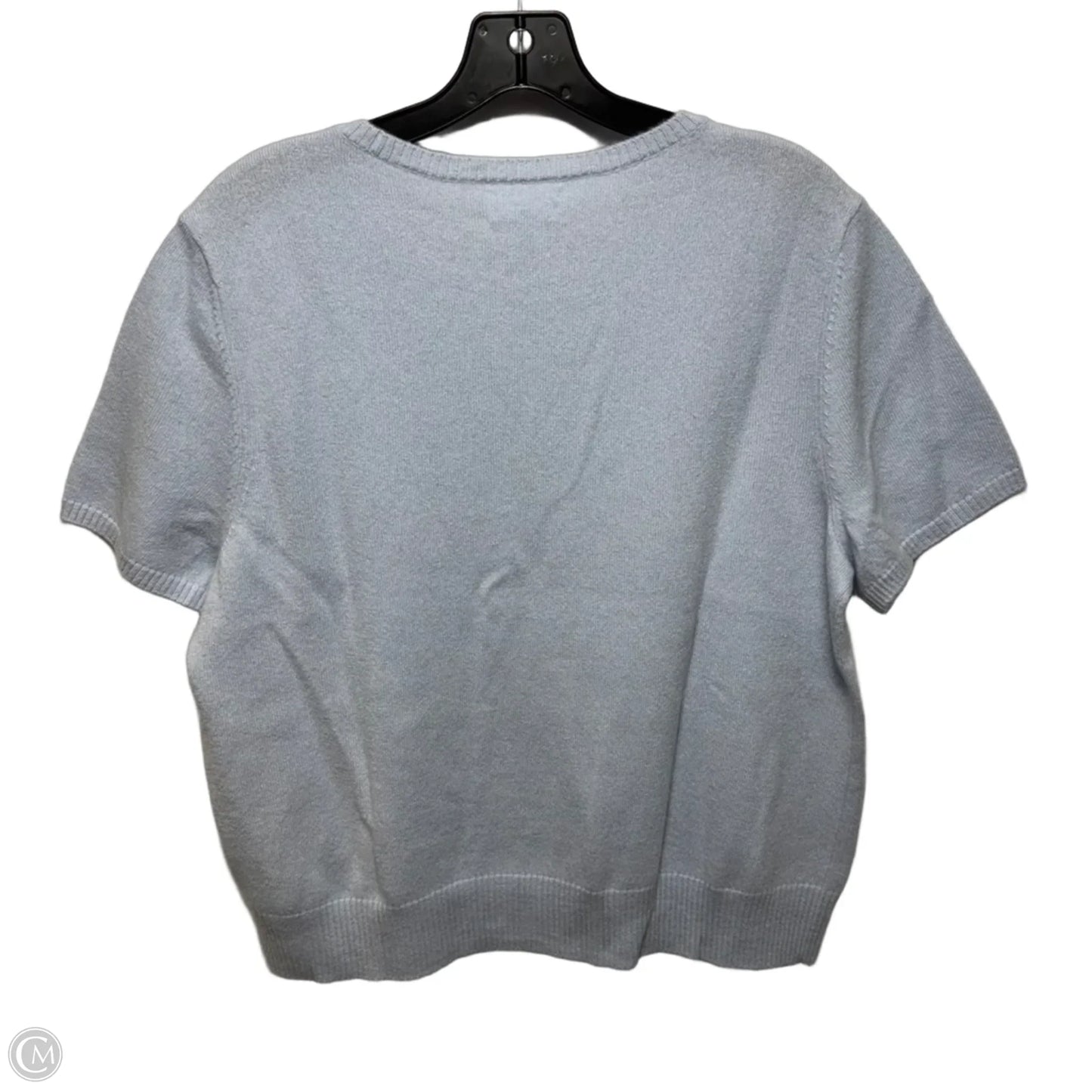 Sweater Short Sleeve Cashmere By Wilt In Blue, Size: Xl