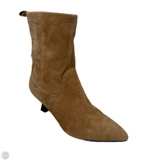 Sonira Suede Ankle Boots By Tahari In Tan, Size: 6.5