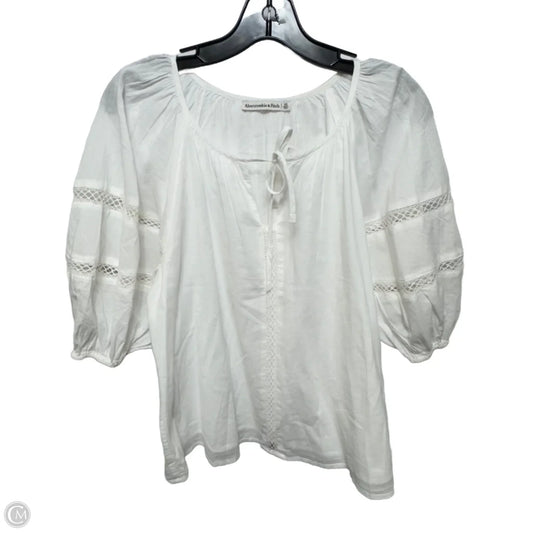 Top Short Sleeve By Abercrombie And Fitch In White, Size: Xs
