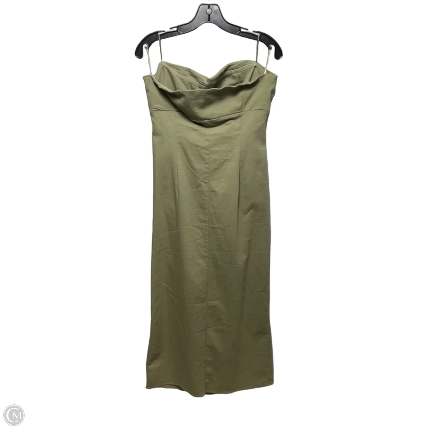 Strapless Dress Casual Maxi By Zara In Green, Size: Xl