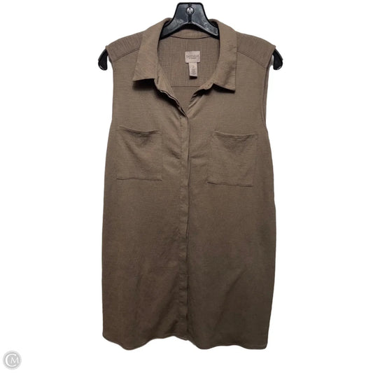 Tunic Sleeveless By Chicos In Brown, Size: L