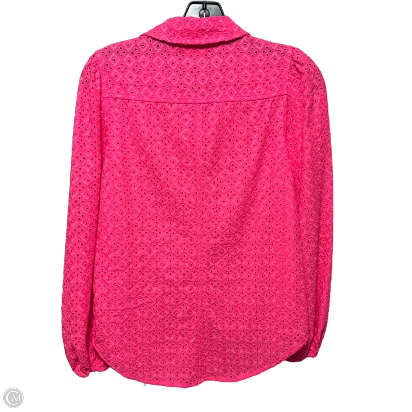 Eyelet Top Long Sleeve Designer By Lilly Pulitzer In Pink, Size: Xs