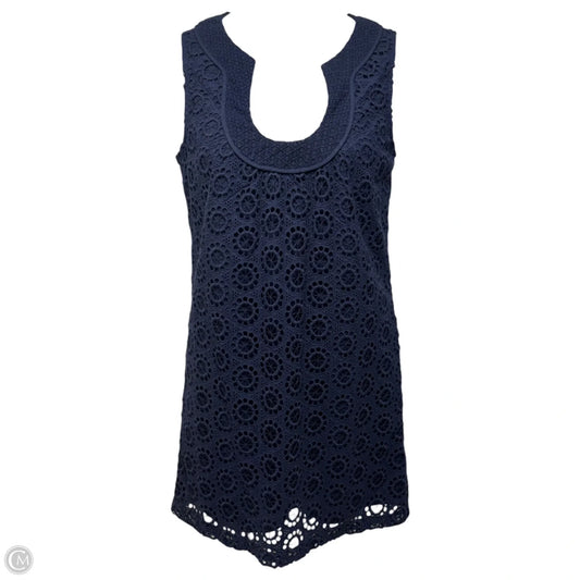 Maple Sleeveless Eyelet Cotton Shift Dress By Trina Turk In Navy, Size: 8
