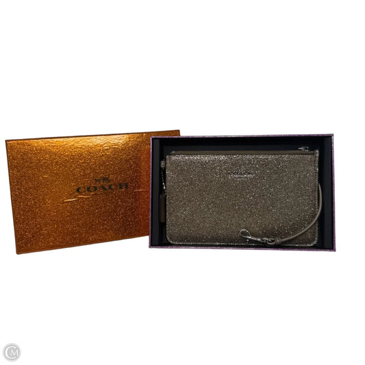 Boxed Glitter Wristlet Designer By Coach, Size: Small