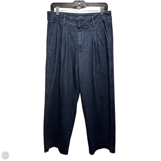 Jeans Wide Leg By Banana Republic In Blue Denim, Size: 10/30 P