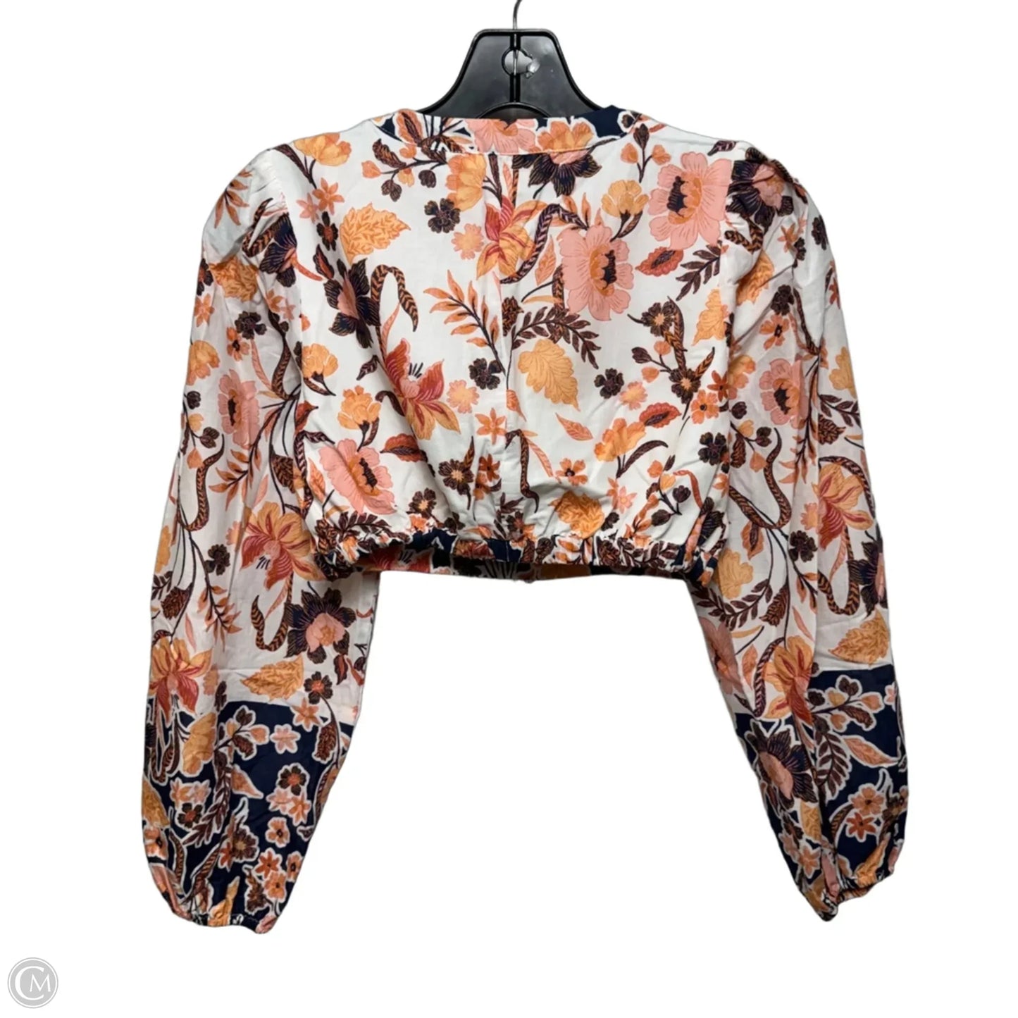 Crop Top Long Sleeve By Chelsea And Violet In Floral Print, Size: 0