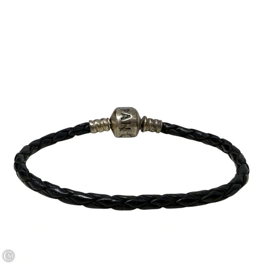 Moments Sterling Silver & Leather Bracelet By Pandora