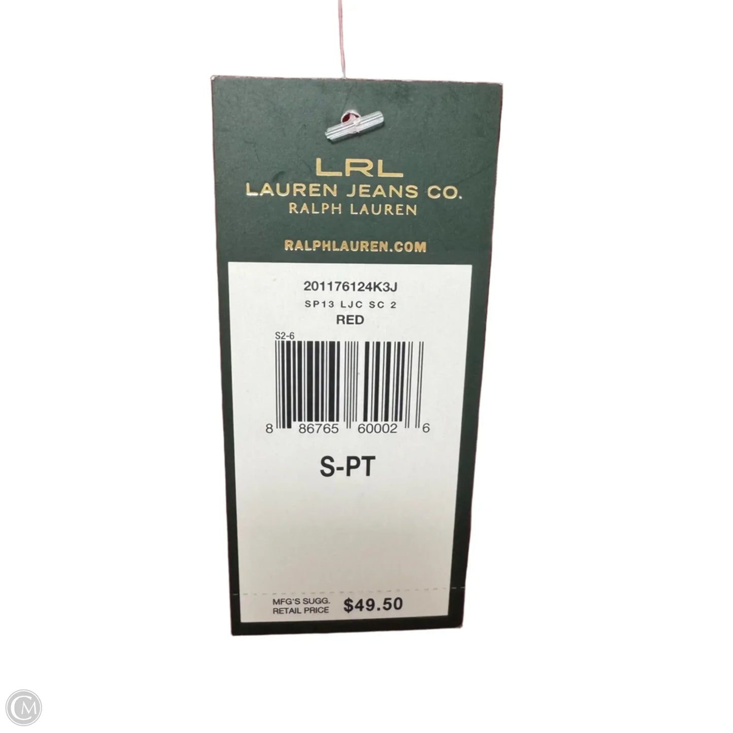 Top Long Sleeve By Lauren Jeans Co In Red, Size: S Petite