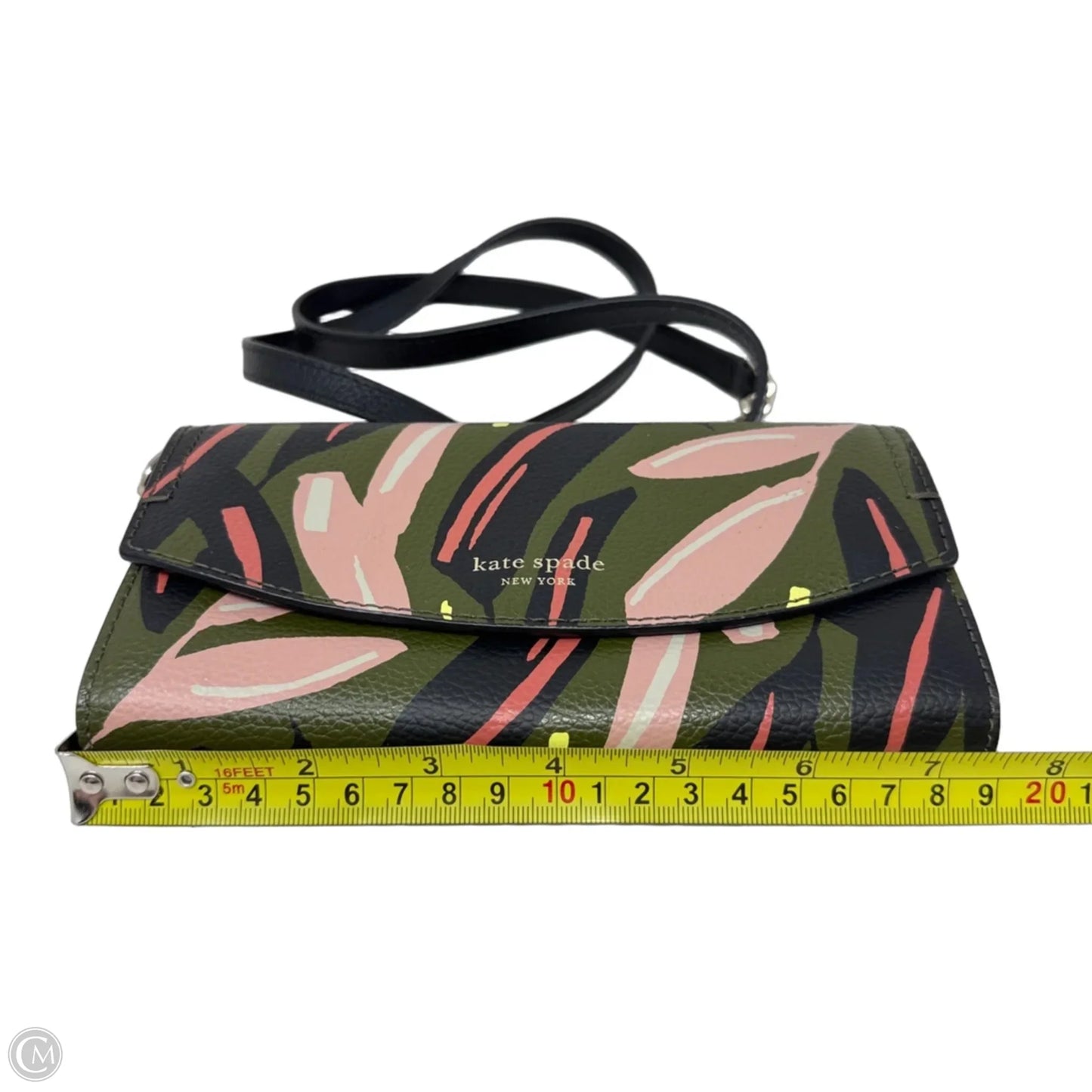 Eva Modern Feather Wallet On A Chain In Green Multi Designer By Kate Spade, Size: Small