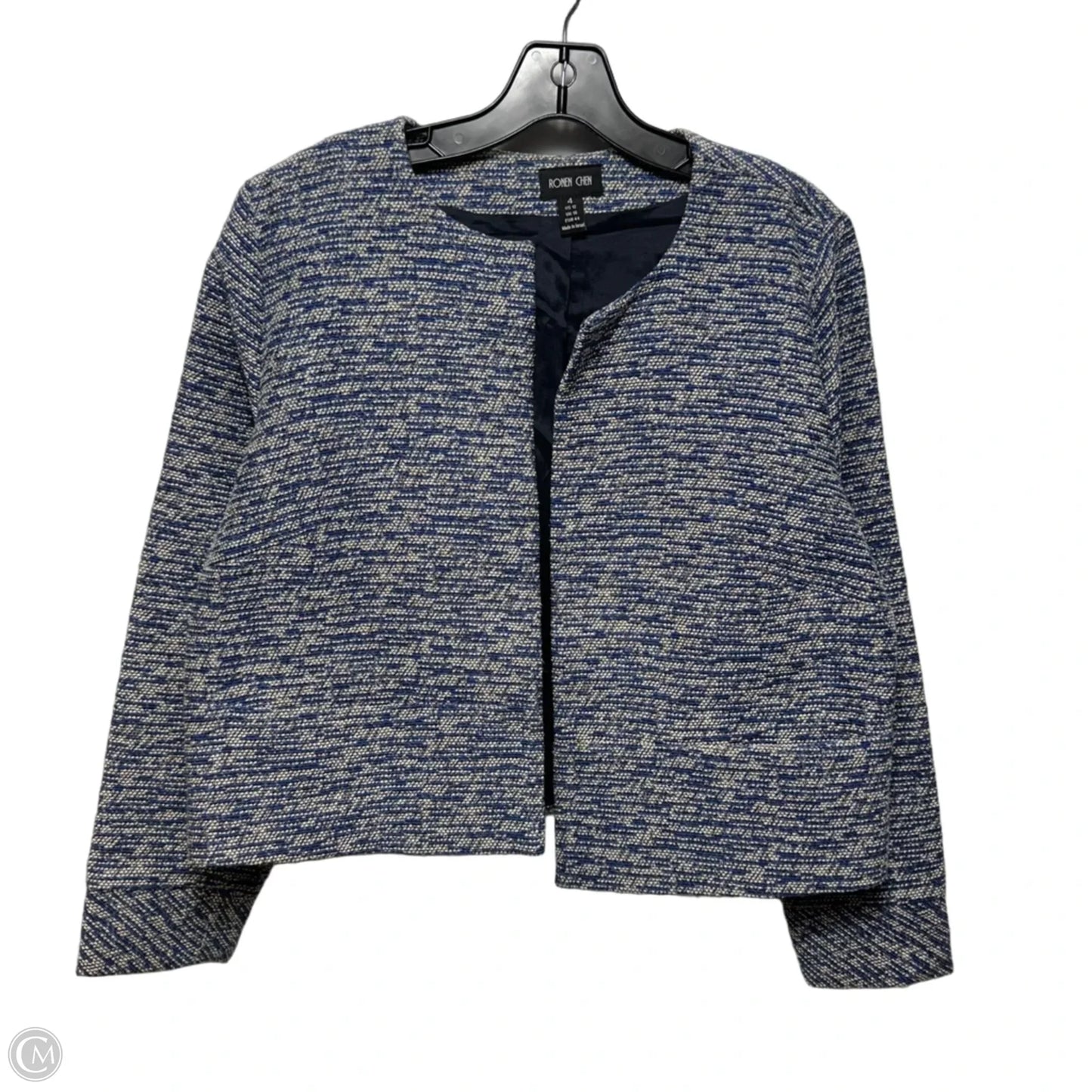 Blazer By Ronen Chen In Blue, White, & Black, Size: 12