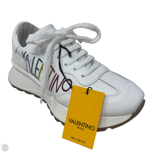 Reginal Rainbow Logo Sneakers Shoes Designer By Valentino-mario In White, Size: 8