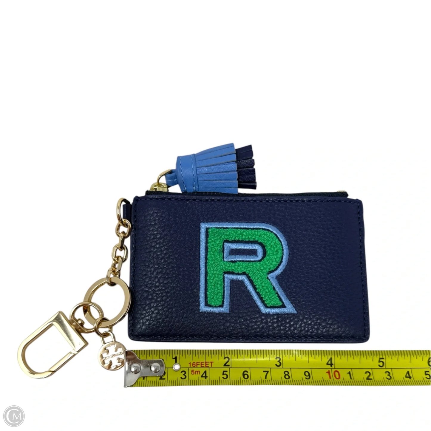 Robinson Embroidered Monogram “R” Card Case Wallet Designer By Tory Burch, Size: Small