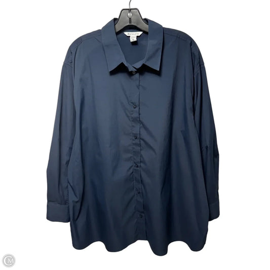 Athletic Top Long Sleeve Collar By Athleta In Navy, Size: Xl