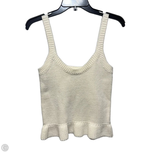 Knit Top Sleeveless By The Drop In Cream, Size: S
