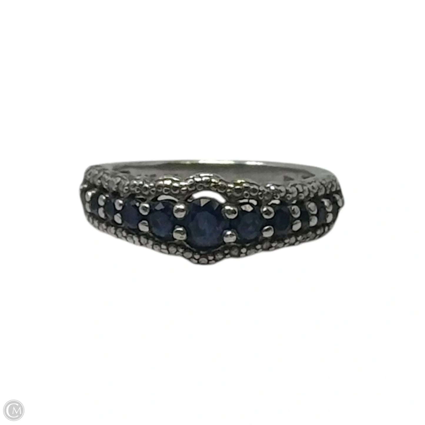 Blue Gems Ring Sterling Silver, Size: 7