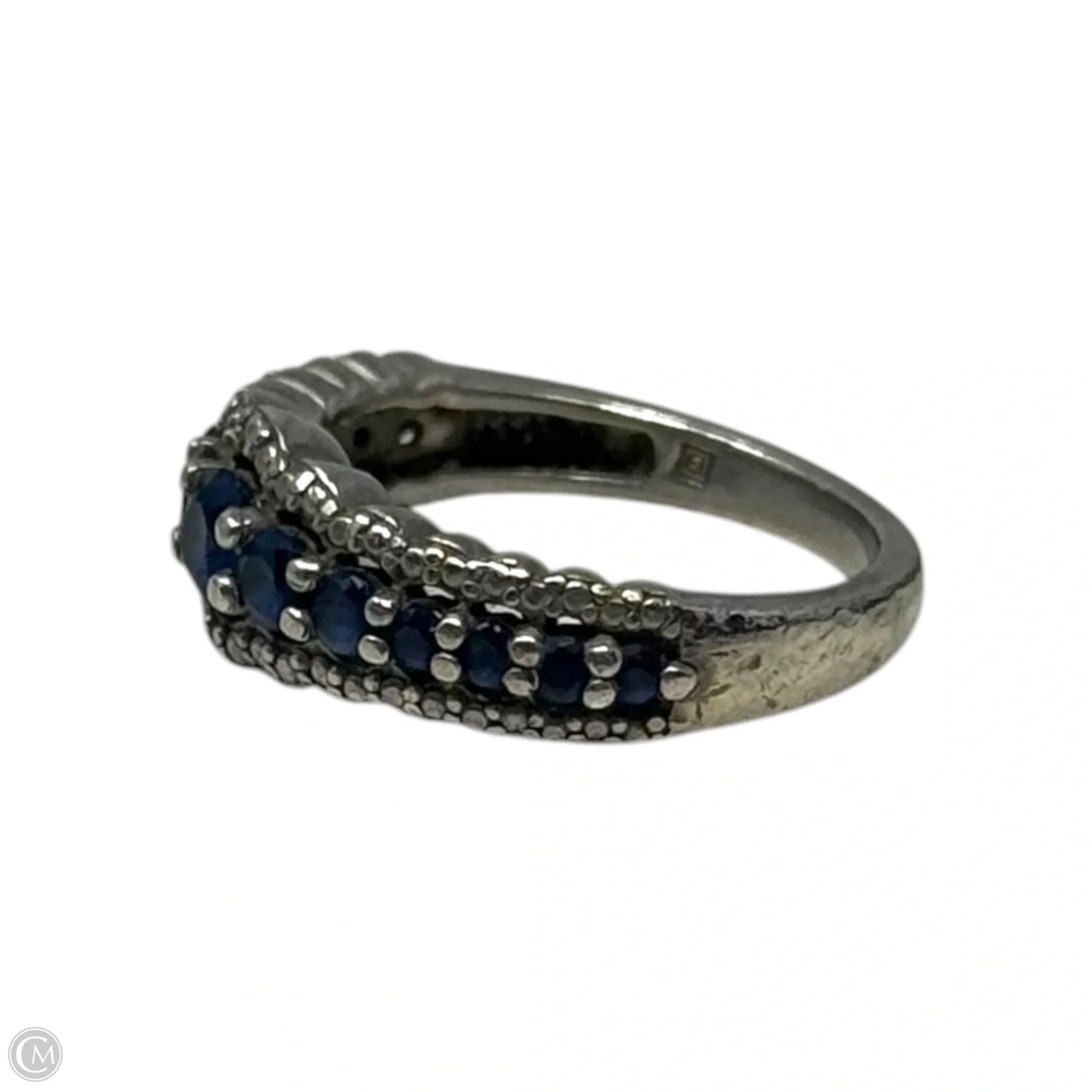 Blue Gems Ring Sterling Silver, Size: 7