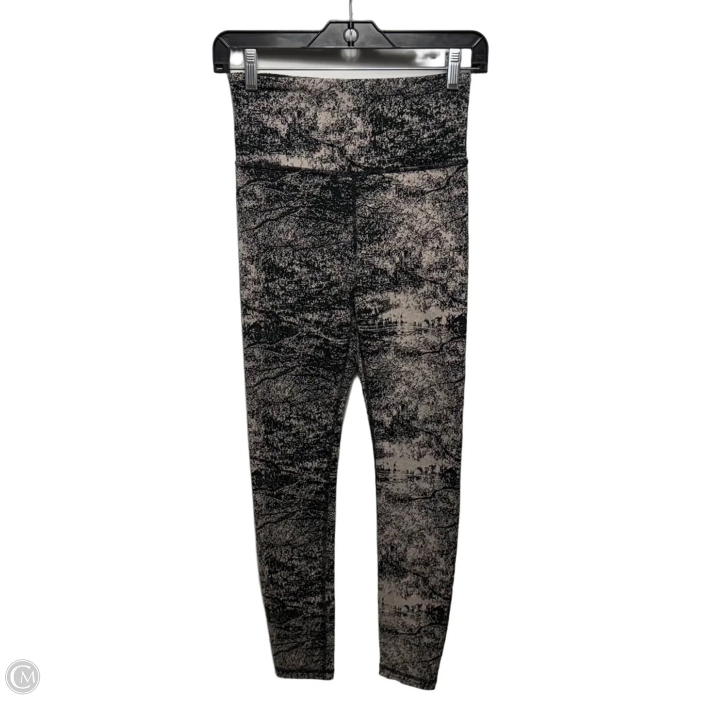 Athletic Leggings By Athleta In Black & Tan, Size: Xs