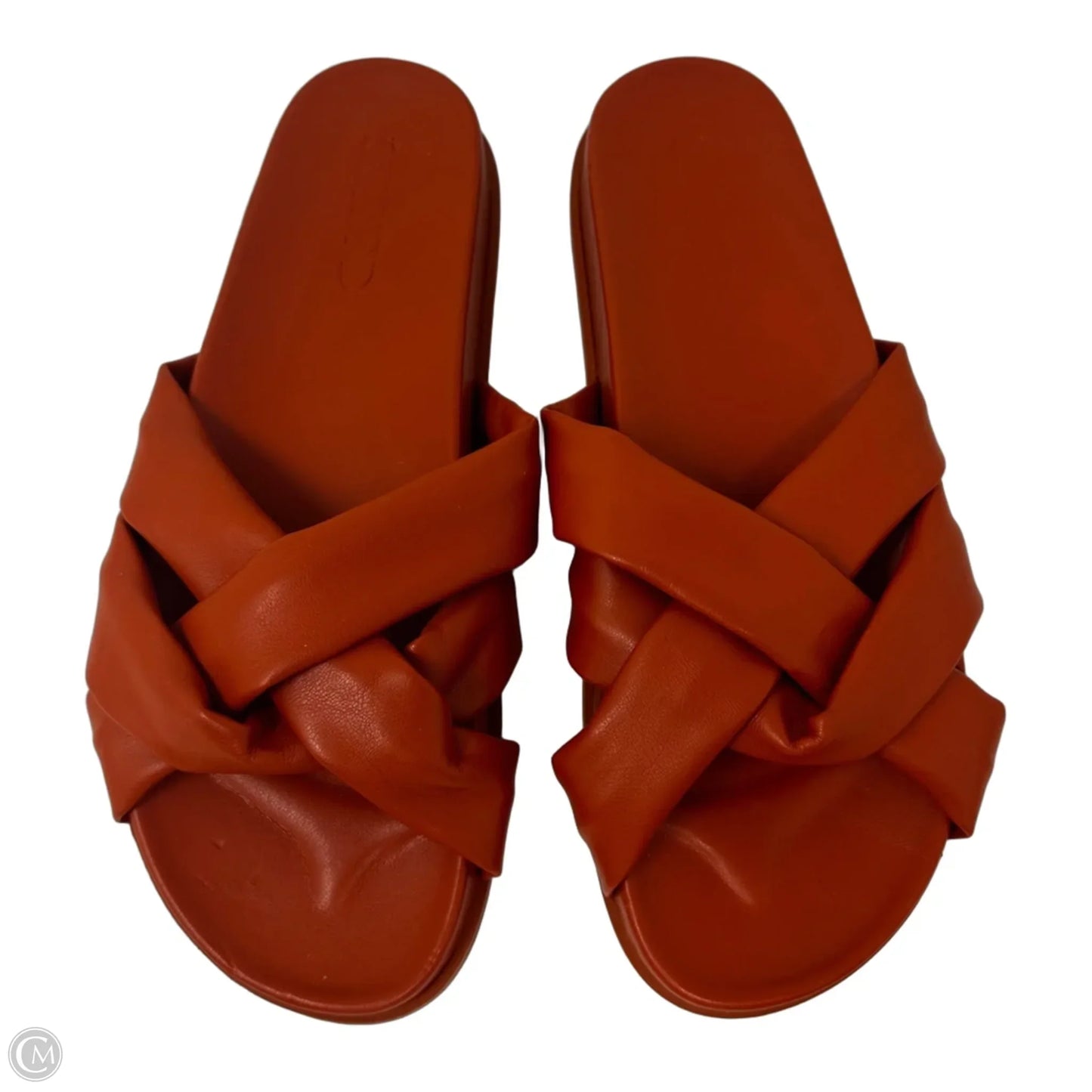 Helena Slide Sandals Flats By Silent D In Orange, Size: 9 (40)
