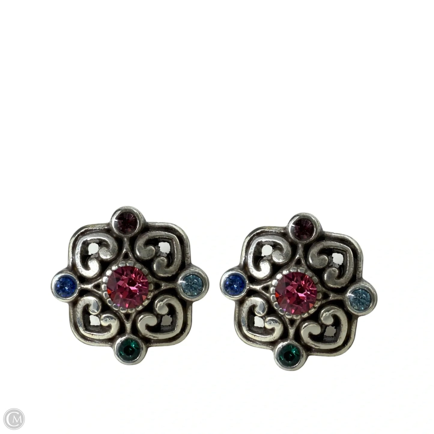 Elora Gems Flower Post Earrings By Brighton