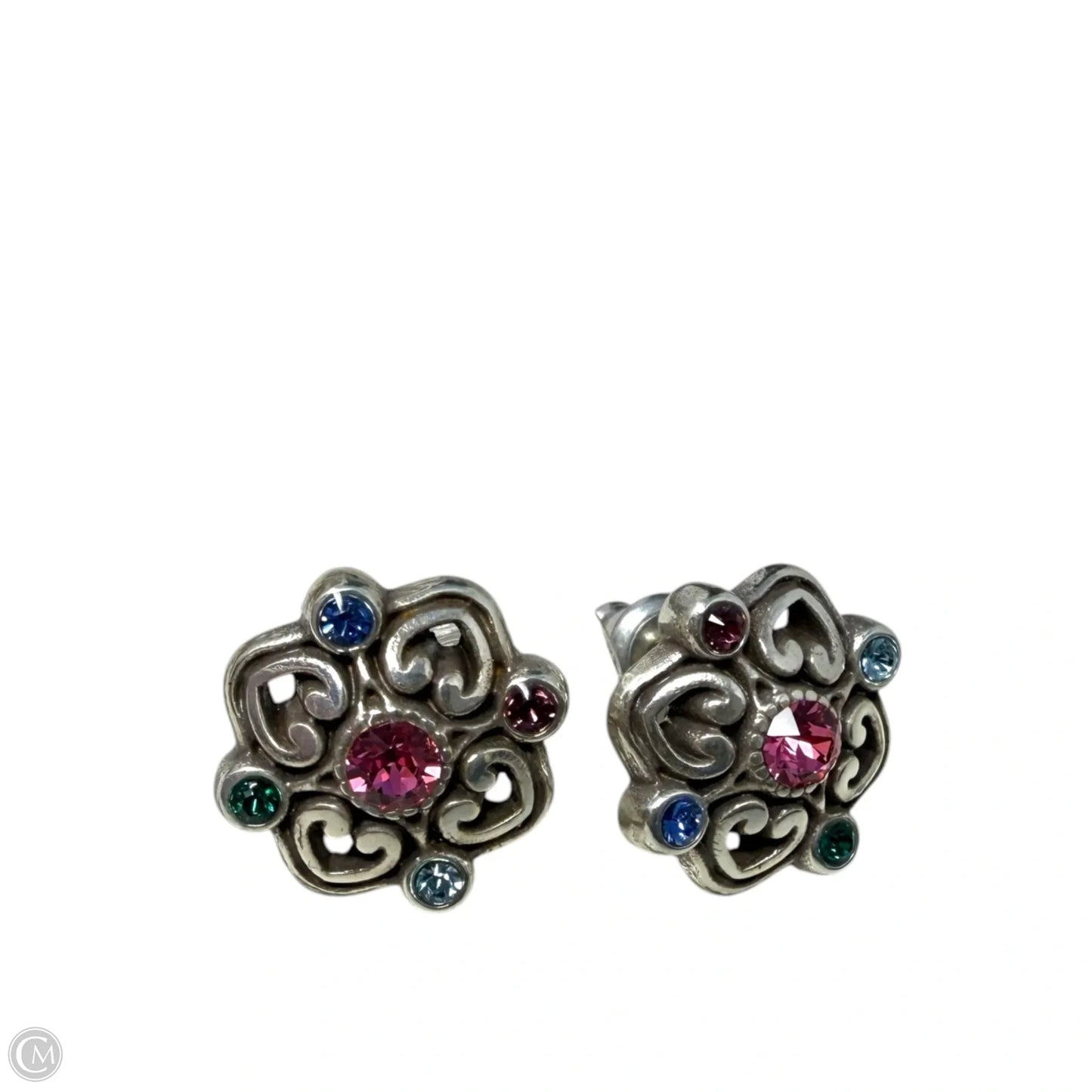Elora Gems Flower Post Earrings By Brighton