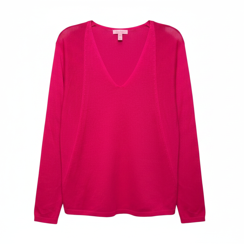 Stasia Sweater Designer By Lilly Pulitzer In Berry Fizz, Size: S