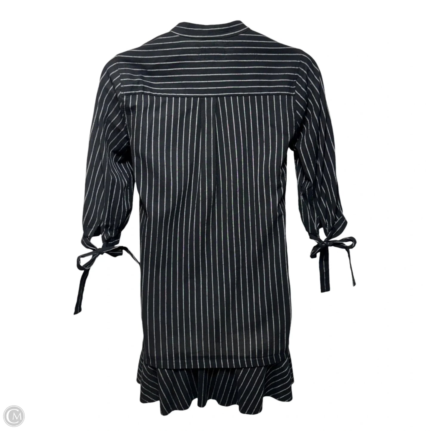 Pinstripe Mini Shirt Dress Designer By Derek Lam In Striped Pattern, Size: L