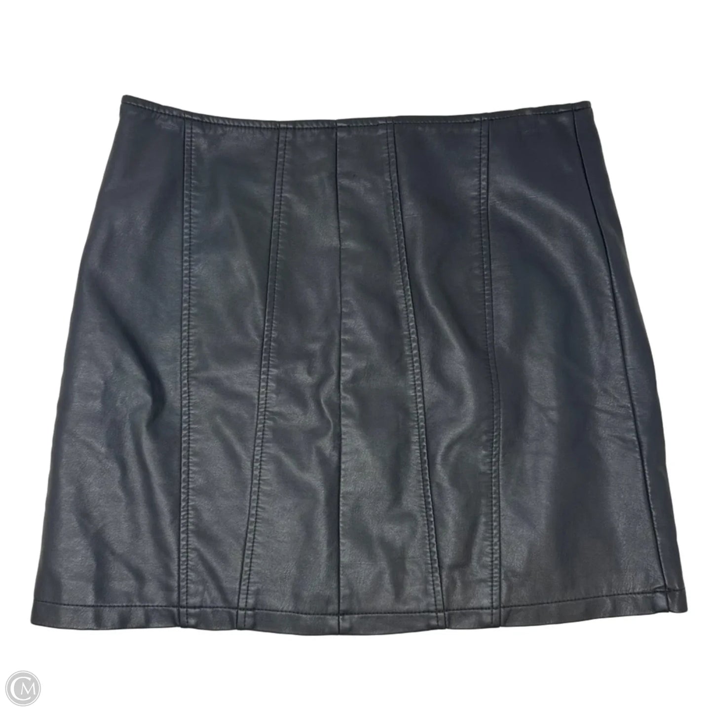 Faux Leather Zip Skirt Mini & Short By Free People In Black, Size: 4
