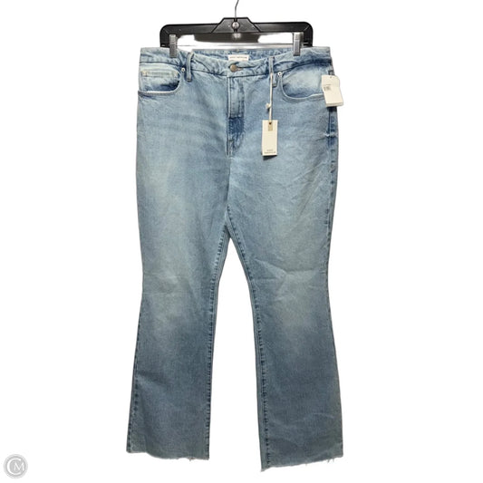 Jeans Boot Cut By Good American In Blue Denim, Size: 14/32